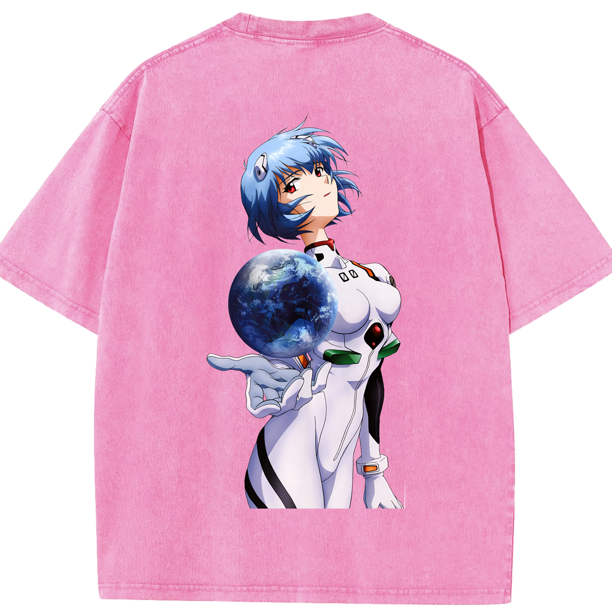 （画像用） EVA 新世紀エヴァンゲリオン 綿100% ヴィンテージ風 半袖Tシャツ（背面プリント）